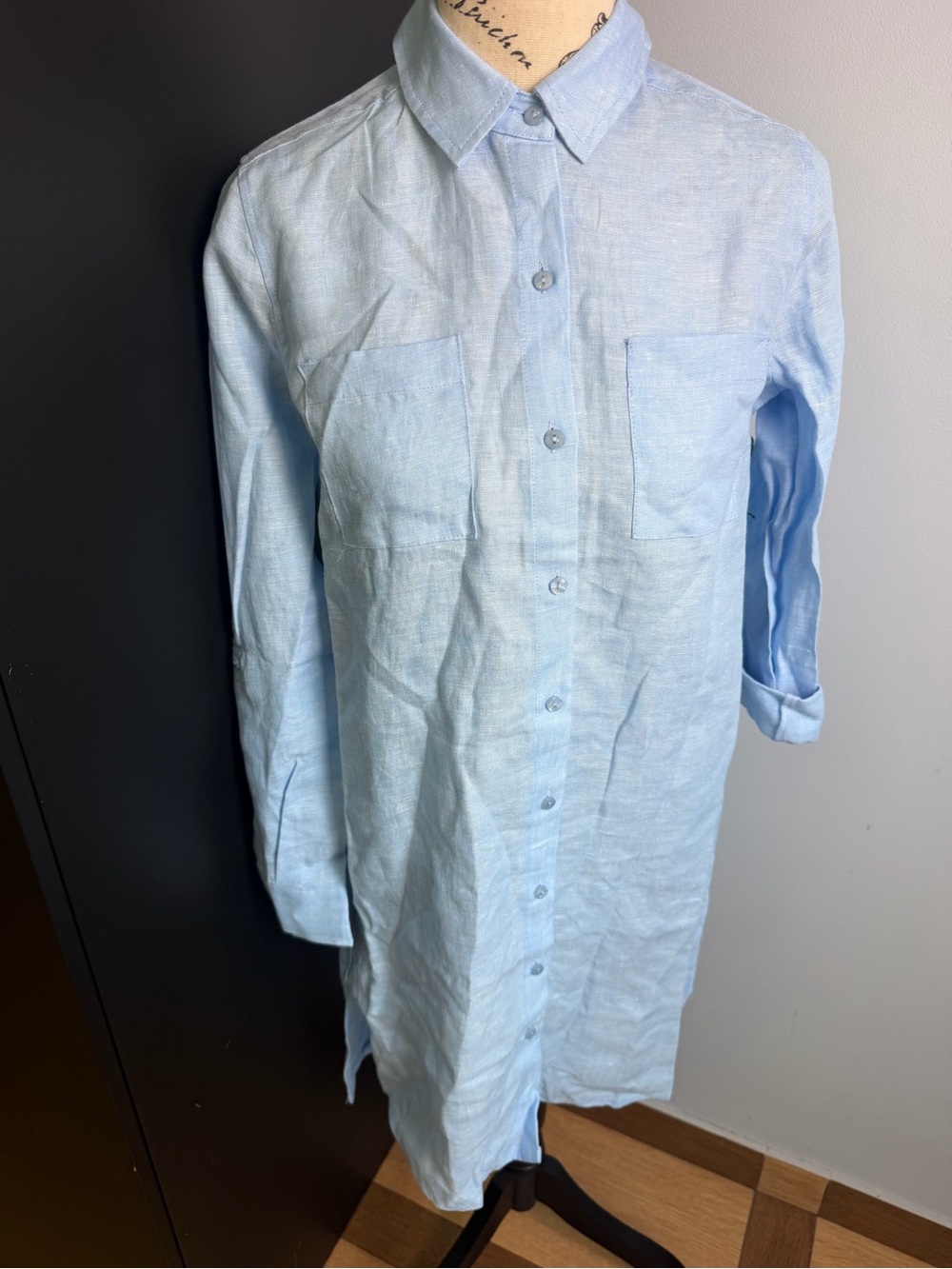 Saks Fifth Avenue 100% linen dress NWT Size XS